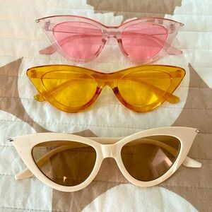 Cateye transparent sunglasses